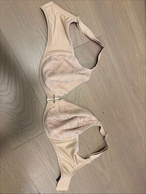Understance Nude Lace-Overlay Full-Coverage Bra